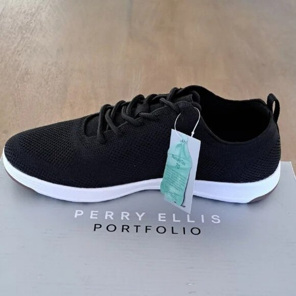 Perry Ellis Tread Sneaker - Color: Black - Size: 8.5 - Picture 1 of 9